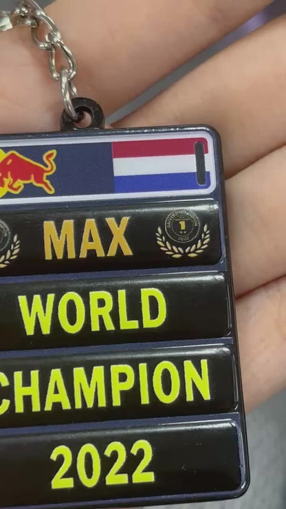 Max Verstappen World Championship Pitboard Keychains (2021-2024)