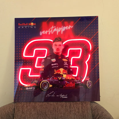 Max Verstappen #33 Neon LED