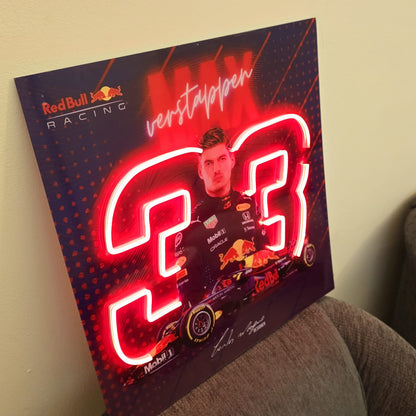 Max Verstappen #33 Neon LED