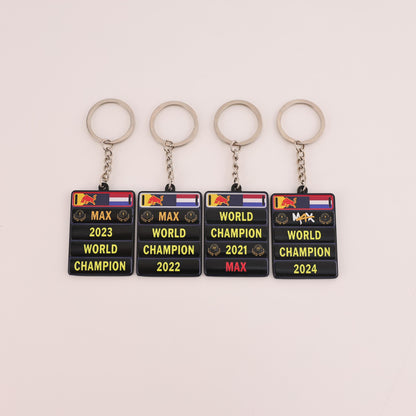 Max Verstappen World Championship Pitboard Keychains (2021-2024)