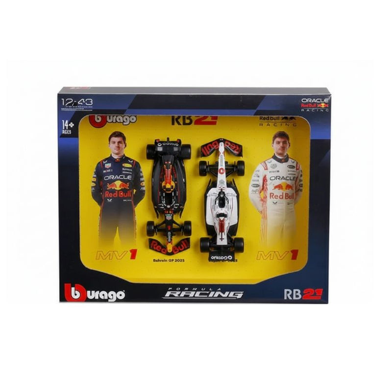 2025 RedBull RB21 set of 2 Max Verstappen cars // 1:43 Scale Model