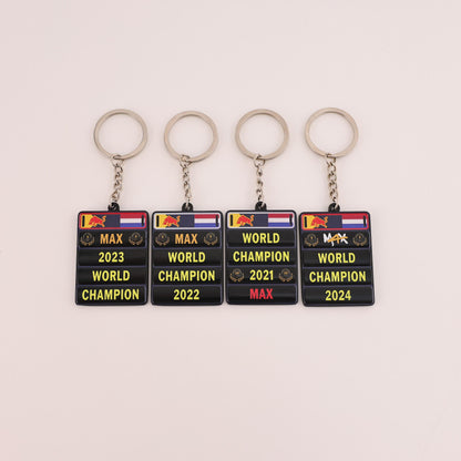 Max Verstappen World Championship Pitboard Keychains (2021-2024)